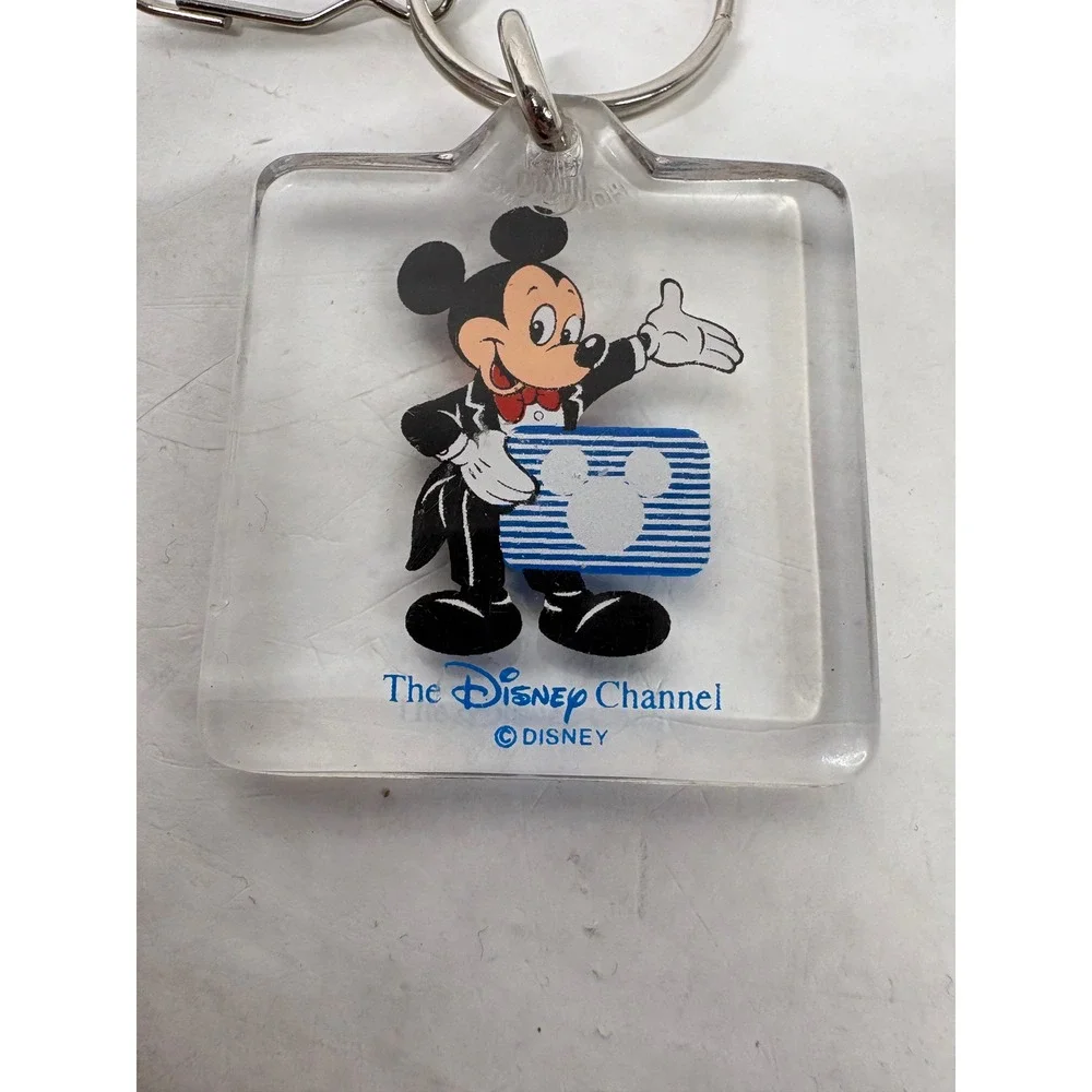 Vintage‎ Disney Channel Mickey Mouse Tuxedo Acrylic Keychain Hong Kong Retro 90s